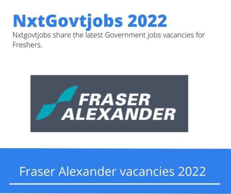 Apply Online for Fraser Alexander Civil Engineering Vacancies 2022 @fraseralexander.com