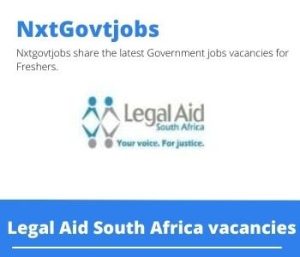 legal aid Paralegal Vacancies in Witbank 2022