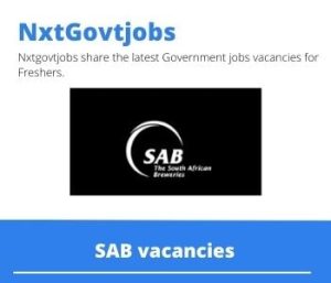 SAB Checker Operator Vacancies in Witbank 2022