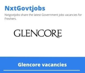 Glencore Draughts Person Vacancies in Witbank 2023