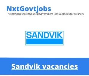 Sandvik Storeman Vacancies in Secunda – Deadline 18 Dec 2023