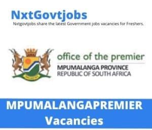 Department of Premier Skills Development Facilitator Vacancies – Deadline 22 Apr 2023