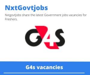 G4s Vault Officer Vacancies in Witbank – Deadline 28 May 2023