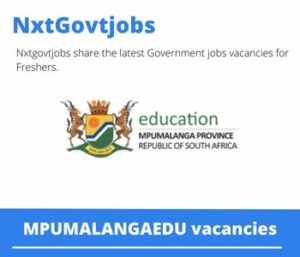 Ed Psychologist vacancies in Mpumalanga Department of Education – Deadline 29 Jun 2023