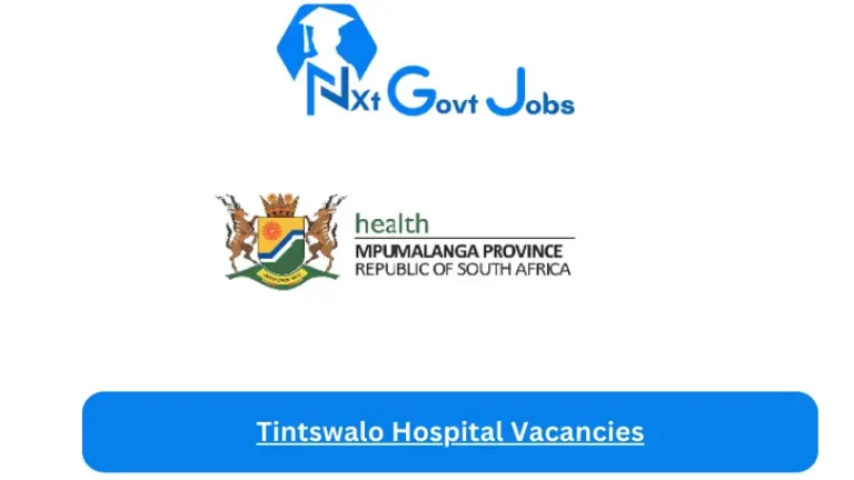 New Tintswalo Hospital Vacancies 2024 @mpuhealth.gov.za Career Portal