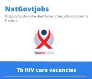 Tb HIV care Peer Educator Vacancies in Nelspruit – Deadline 22 Oct 2023